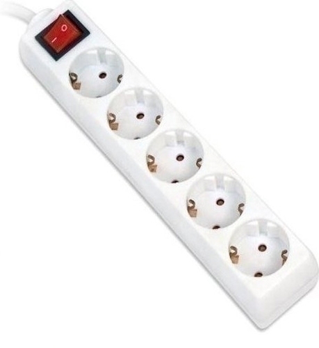 FIESTA - ENCHUFE PROTECTOR 5 SALIDAS (REGLETA) CABLE 5 METROS (Ref.FL5G5W)