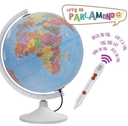 FISICO Y POLITICO - ESFERAINTERACTIVA FyP PARLAMONDO con LUZ 30 cm (Ref.0330PAP2SPLWT)