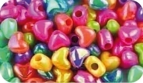 FIXO - ABALORIOS PLASTICO CORAZONES BOLSA de 40 gr. (Ref.68004300)