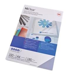 GBC - PORTADAS HICLEAR A3 PVC 180 MICRAS CRISTAL TRANSPARENTE -PACK 100U- (Ref.CF121880)