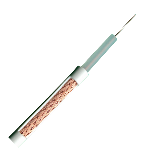 GENERICOS - Cable coaxial RG59 - Video - Rollo de 100 metros - Cubierta color blanco - diametro exterior 6,0 mm (Ref.RG59-100B)