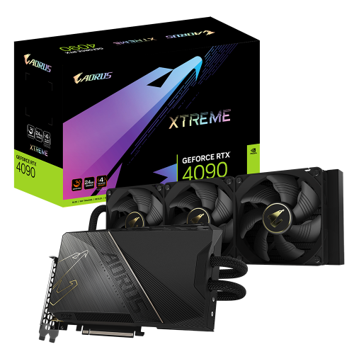 GIGABYTE - AORUS GeForce RTX 4090 XTREME WATERFORCE 24G NVIDIA 24 GB GDDR6X (Ref.9VN4090AW-00-10)