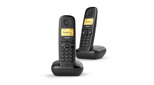 GIGASET - A270 Duo Teléfono DECT Identificador de llamadas Negro (Ref.L36852-H2812-D201)