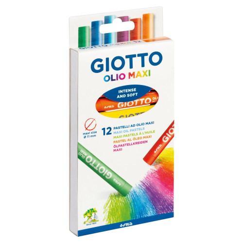 GIOTTO - ESTUCHE CON ASA DE 12 BARRAS PINTURA ÓLEO (Ref.F293400)