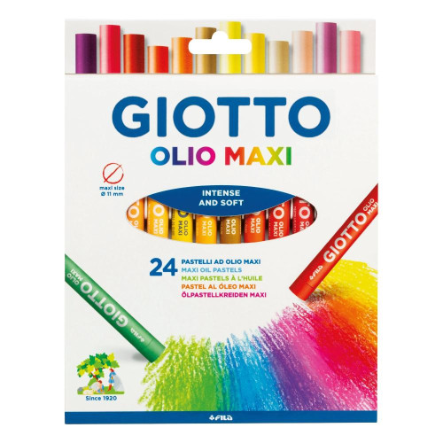 GIOTTO - ESTUCHE CON ASA DE 24 BARRAS DE PINTURA ÓLEO (Ref.F293800)