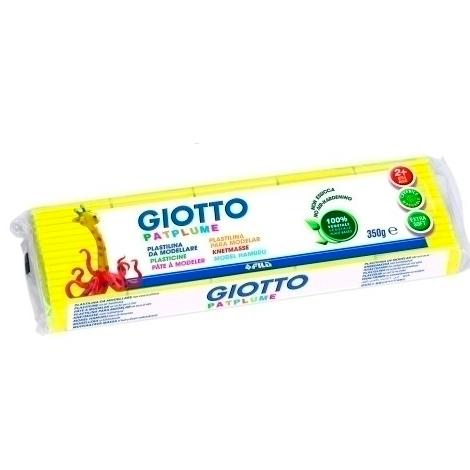 GIOTTO - PLASTILINA PATPLUME 350GR CAJA 12 PASTILLAS AMARILLO (Ref.F510101)