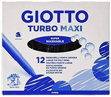 GIOTTO - ROTULADORES TURBO MAXI AMARILLO OSCURO ESTUCHE DE 12 (Ref.F456003)