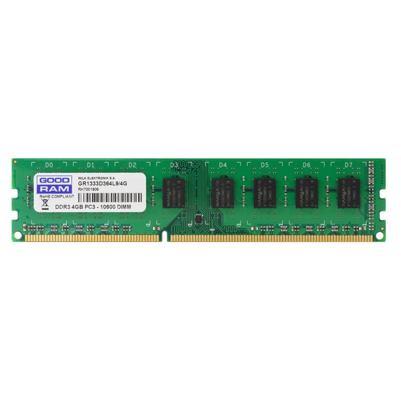 GOODRAM - 4GB DDR3 1600MHz CL11 SR DIMM (Ref.GR1600D364L11S/4G)