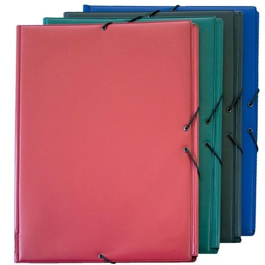 GRAFOPLÁS - CARPETA ESCOLAR CON GOMAS 3 SOLAPAS 1/4 FORRADAS PVC AZUL (Ref.1200030)