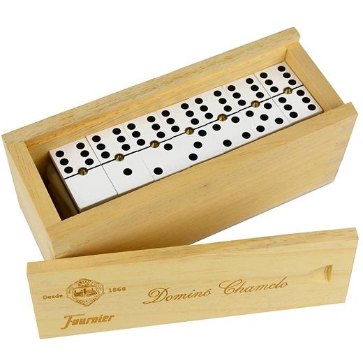 HERACLIO FOURNIER - JUEGO DOMINO CHAMELO CELULOIDE CAJA MADERA (Ref.6573)