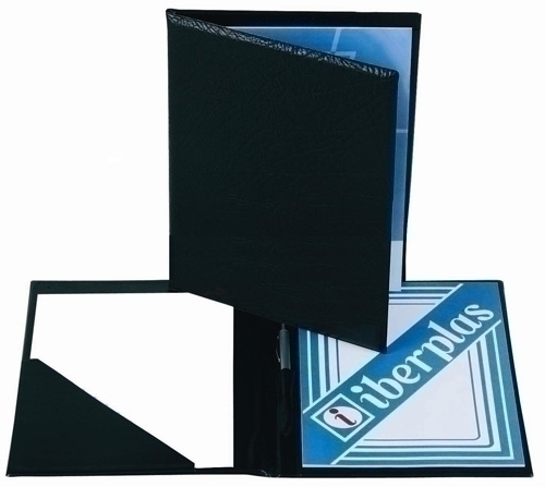 IBERPLAS - CARPETA de CONGRESOS PVC Fº ACOLCHADA NEGRO (Ref.456A-00)