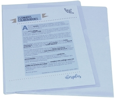 IBERPLAS - DOSSIER ANGULO RECTO PVC 150µ Fº CRISTAL (Ref.24910)