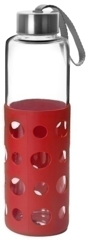 IBILI - BOTELLA VIDRIO LAKE 500ml BOROSILICATO ROJO (Ref.746005RI)