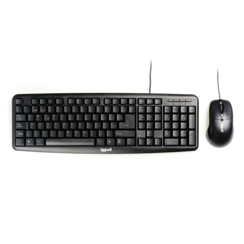 IGGUAL - Kit teclado y ratón COM-CK-BASIC negro (Ref.IGG316795)