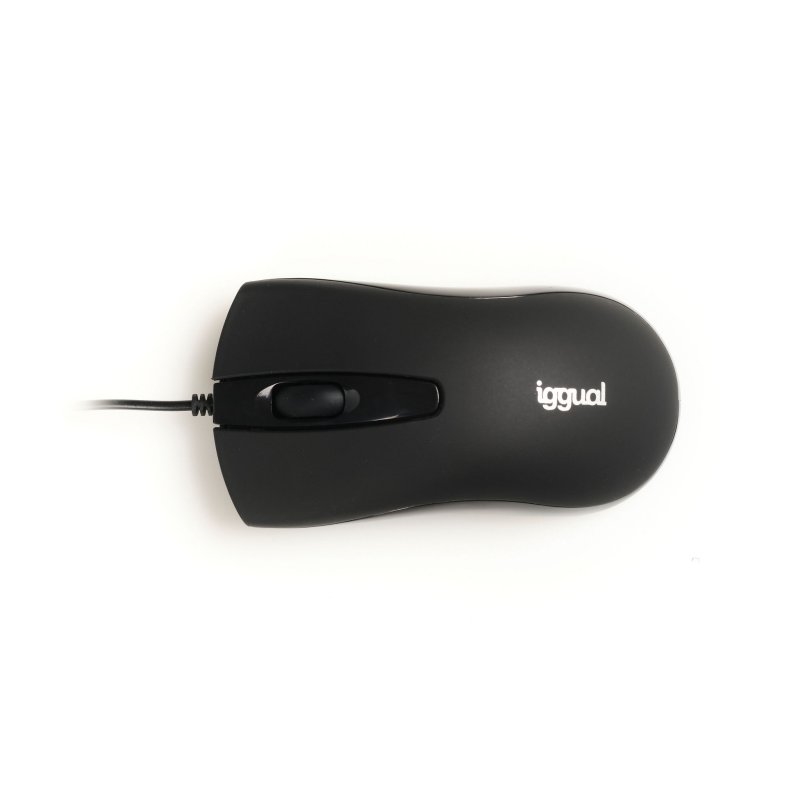 IGGUAL - Ratón óptico COM-BUSINESS-1200DPI negro (Ref.IGG317648)