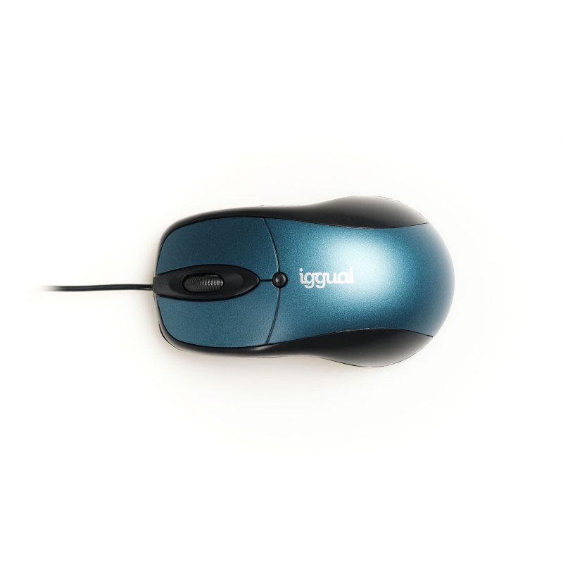 IGGUAL - Ratón óptico COM-ERGONOMIC-XL-800DPI azul (Ref.IGG317532)