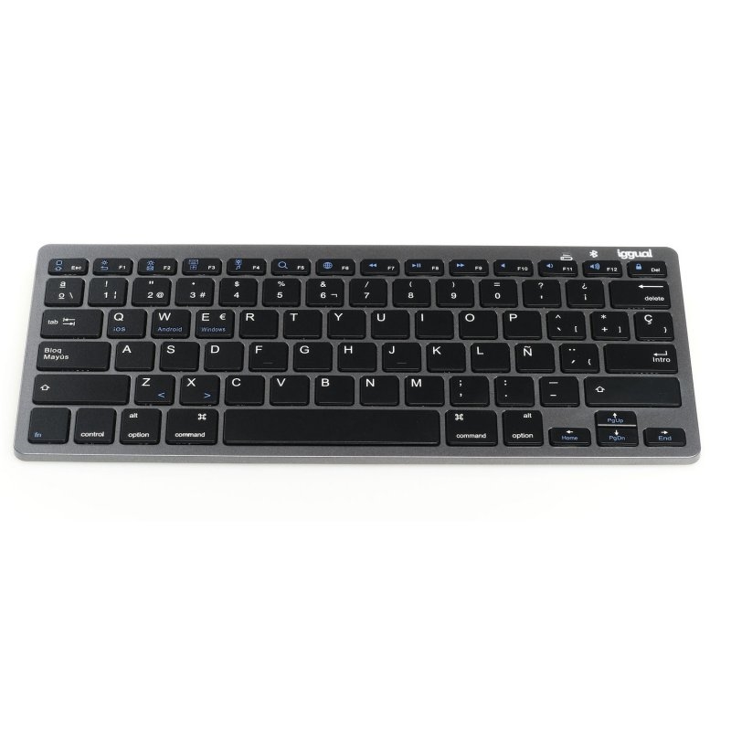IGGUAL - Teclado Bluetooth Slim TKL-BT negro (Ref.IGG316917)