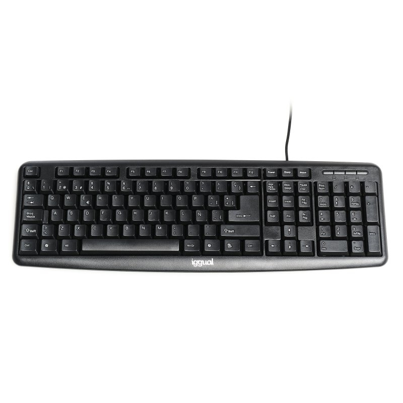 IGGUAL - Teclado estándar CK-BASIC-105T negro (Ref.IGG316818)