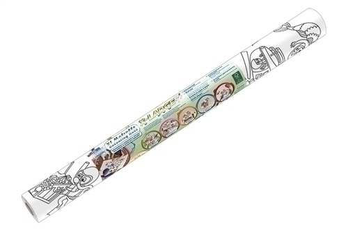 INFO - ROLLO ADHESIVO CREATIVE BLANCO 500x60 cm XL IMPRESO PARA COLOREAR (Ref.8732-08-XL)