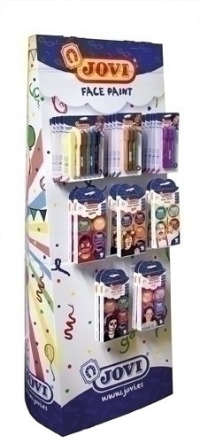 JOVI - MAQUILLAJE CREMA FACE PAINT FLOORSTAND EXPOSITOR MULTIPRODUCTO DE 86 UNIDADES (Ref.194)