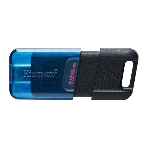KINGSTON - Technology DataTraveler 80 unidad flash USB 128 GB USB Tipo C 3.2 Gen 1 (3.1 Gen 1) Negro, Azul (Canon L.P.I. 0,24€ Incluido) (Ref.DT80M/128GB)