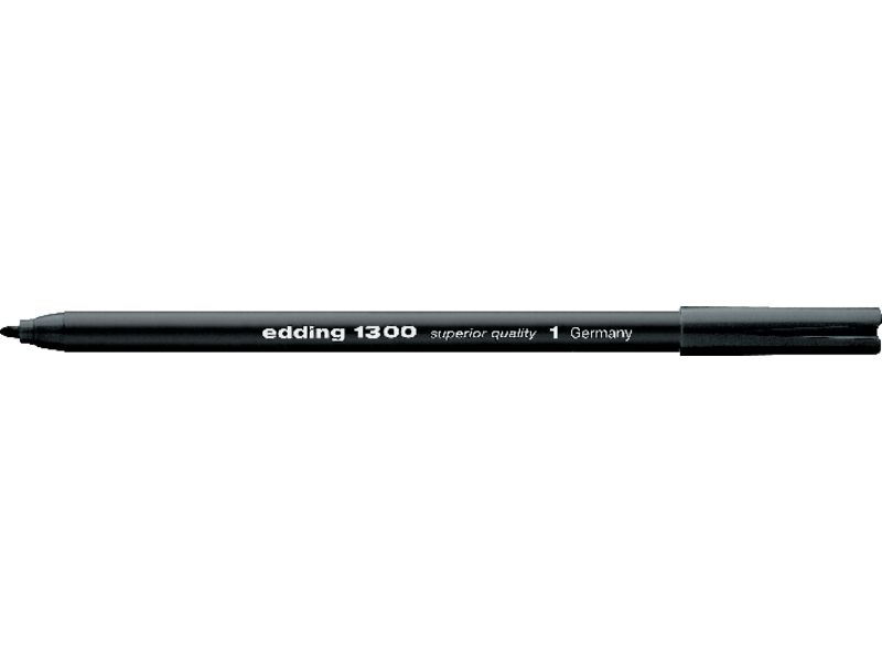 EDDING - Rotulador Punta de Fibra Mod. 1300 Negro Trazo 3 mm (Ref.1300-01)