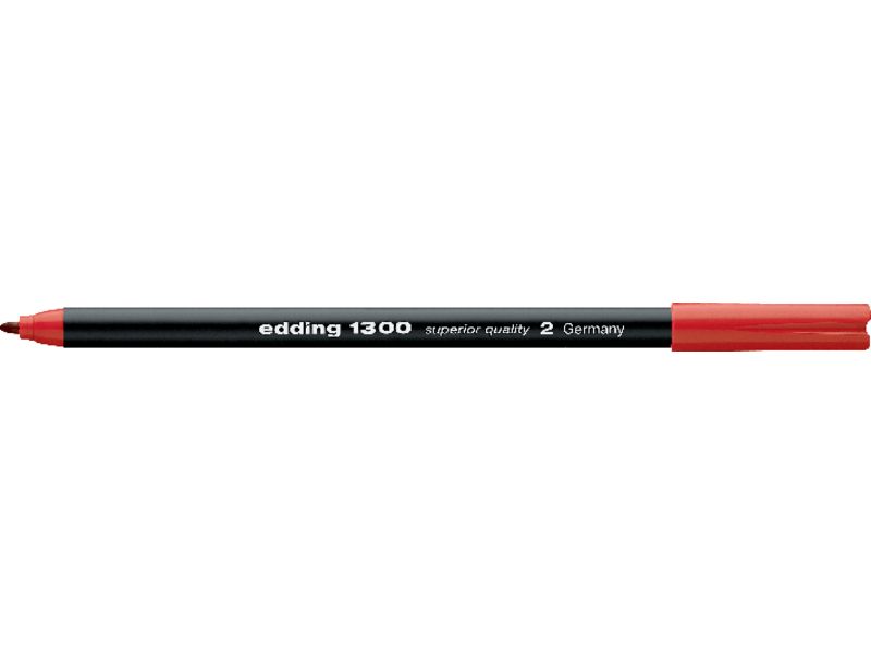 EDDING - Rotulador Punta de Fibra Mod. 1300 rojo Trazo 3 mm (Ref.1300-02)