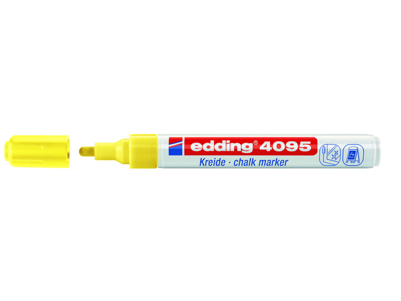 EDDING - Marcador AMARILLO FLUORESCENTE DE TIZA LÍQUIDA FINO (Ref.4095-065)