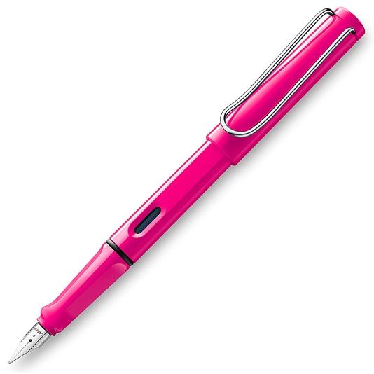 LAMY - PLUMA ESTILOGRÁFICA SAFARI 013F PUNTA FINA TINTA AZUL COLOR ROSA (Ref.1223773)