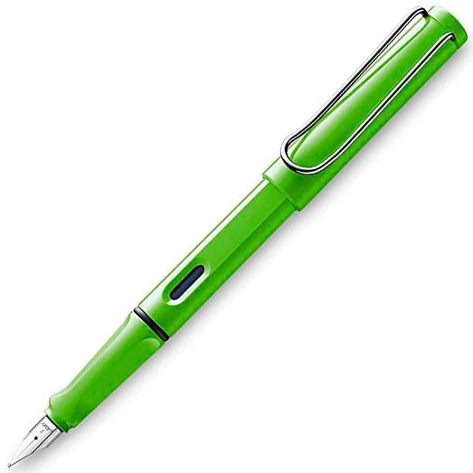 LAMY - PLUMA ESTILOGRÁFICA SAFARI 013F PUNTA FINA TINTA AZUL COLOR VERDE (Ref.1230633)