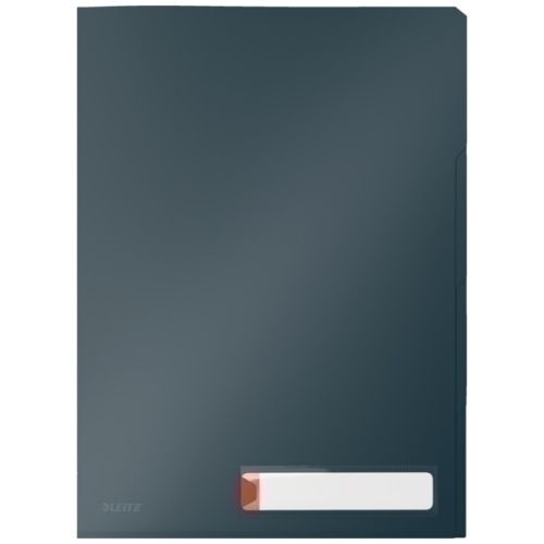 LEITZ - DOSSIER ANGULO RECTO COSY PP RECICLABLE SEMI OPACO A4 con PESTAÑAS GRIS PACK de 3 (Ref.47160089)