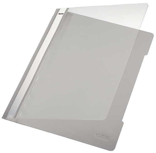 LEITZ - DOSSIER FASTENER (PLASTICO) PVC A4 con TARJETERO GRIS (Ref.41910085)