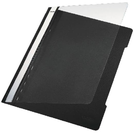 LEITZ - DOSSIER FASTENER (PLASTICO) PVC A4 con TARJETERO NEGRO (Ref.41910095)