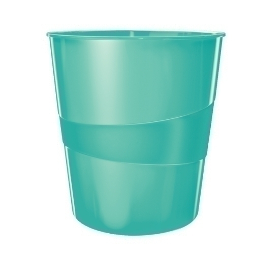 LEITZ - PAPELERA PLASTICO WOW TURQUESA 15L (Ref.52781051)