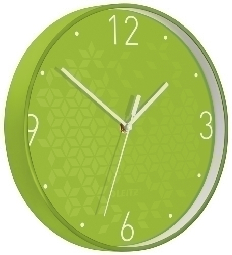 LEITZ - RELOJ PARED WOW ANALOGICO 29 CM Ø VERDE (Ref.90150054)