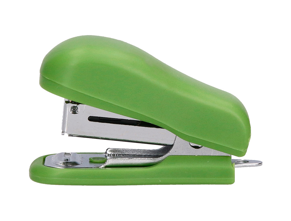 LIDERPAPEL - GRAPADORA ECOUSE MINI CAPACIDAD 12 HOJAS 100% PLASTICO RECICLADO CON CAJA DE 1000 GRAPAS 26/6 (Ref.GR41)