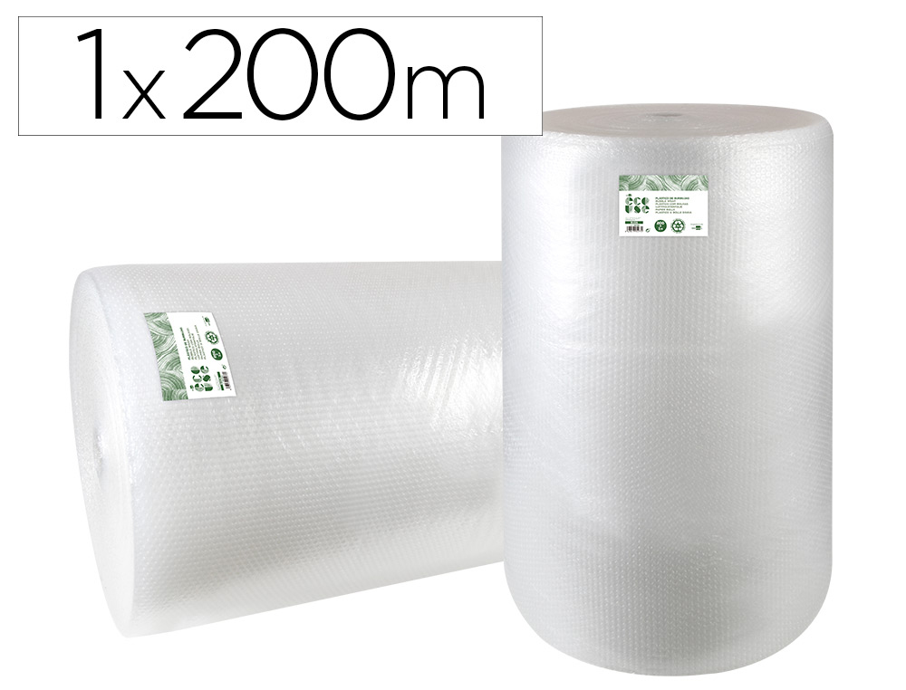 LIDERPAPEL - PLASTICO BURBUJA ECOUSE 1X200M 30% DE PLASTICO RECICLADO (Ref.BU26)