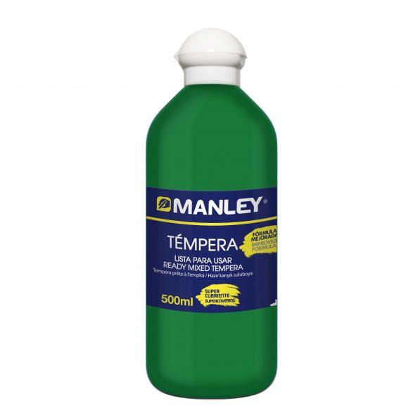 MANLEY - TÉMPERA PREPARADA VERDE OSCURO BOTELLA DE 500 ML (Ref.MNP19050)