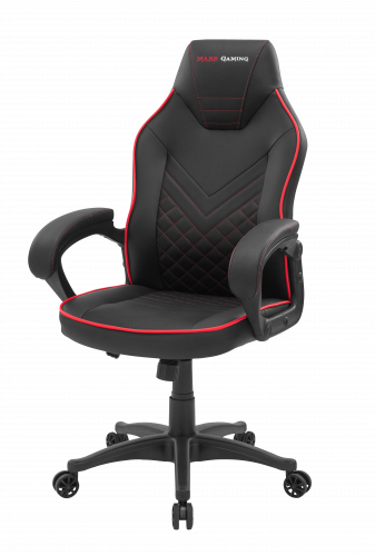 MARS GAMING - MGCX ONE Silla para videojuegos universal Asiento acolchado Negro, Rojo (Ref.MGCXONEBR)