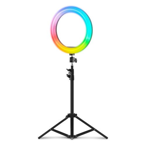 MARS GAMING - Anillo Iluminación ARGB Trípode Soporte Smartphone y Webcam Mando (Ref.MGRING)