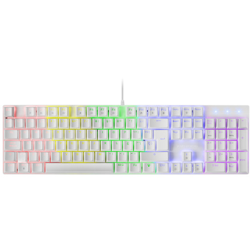 MARS GAMING - MK422 Blanco Teclado Gaming RGB Switch Mecánico Marrón Idioma Español (Ref.MK422WBRES)