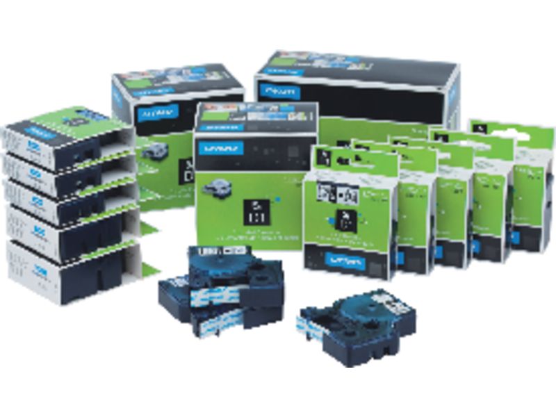 DYMO - Cintas D1 Rotulacion 12mmX7m Negro/azul Adhesivo permanente (Ref.S0720560)