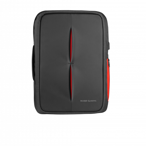 MARS GAMING - PROFESSIONAL BAG, UP TO 17.3&quot; LAPTOP, DOUBLE FUNCTION BACKPACK + BRIEFCASE, EXTERNAL USB PORT, TSA SECURITY LOCK, ANTI-THEFT, WATERPROOF, TABLET SUPPORT, CUSHION SYSTEM, BOTTLE POCKET, 180º OPEN SYSTEM (Ref.MB2)