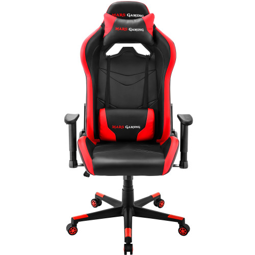 MARS GAMING - MGC3 RED PROFESSIONAL GAMING CHAIR, NECK &amp; BACK CUSHIONS, 2D ARMREST, GAS-LIFT CLASS 4 (Ref.MGC3BR)