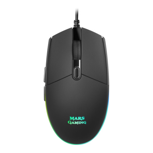 MARS GAMING - OPTICAL MOUSE, 3200 DPI, RGB FLOW, LIGHT, ERGONOMIC, ANTISLIDING (Ref.MMG)
