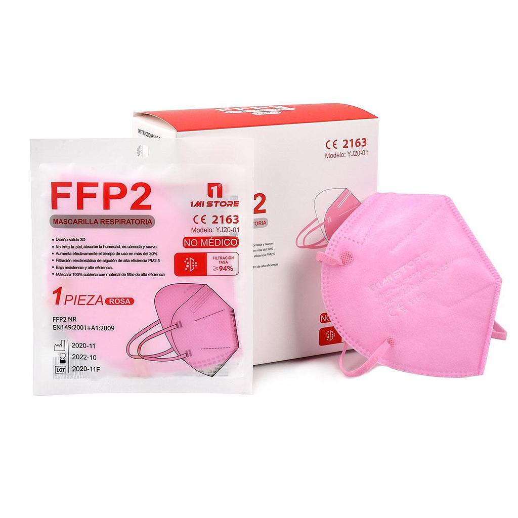 MASCARILLAS - MASCARILLA FFP2 ROSA CERTIFICADO EN 149:2001+A1 CON CLIP DE AJUSTE INDIVIDUAL (Ref.YJ20-01 ROSA)