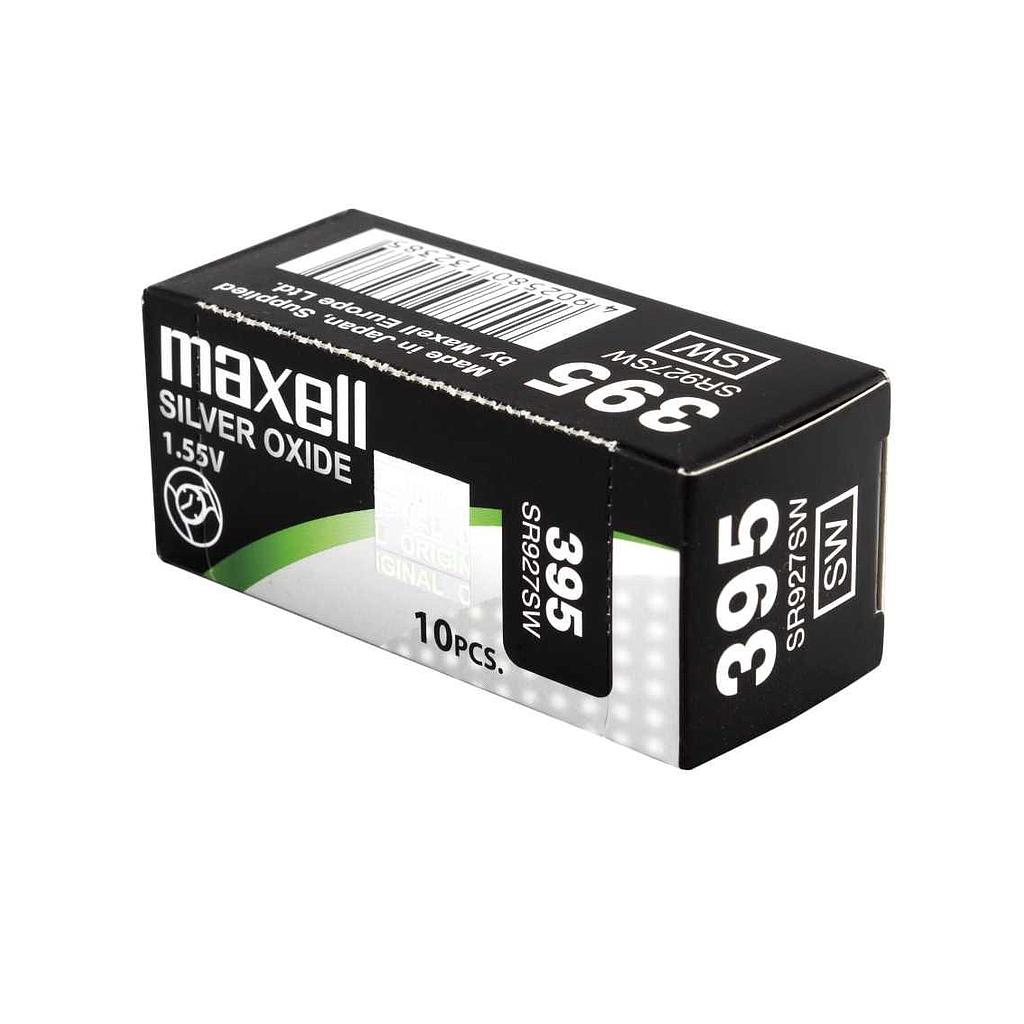 MAXELL - MICRO PILAS PLANAS ÓXIDO DE PLATA 1,55V - SR0927SW 395 CAJA 10U (Ref.SR0927SW MXL)