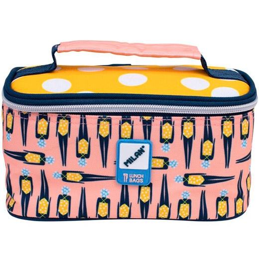 MILAN - BOLSA ISOTÉRMICA PORTA ALIMENTOS SERIE ESPECIAL SWINS 2 CON 1 RECIPIENTE 1,5L ROSA/AMARILLO (Ref.08805SM2)