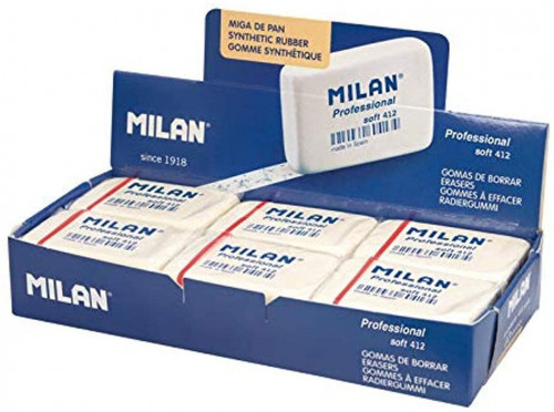 MILAN - CAJA 12 GOMAS PROFESSIONAL SOFT 412, ENVUELTAS INDIVIDUALMENTE NUEVO (Ref.CMM412CF)