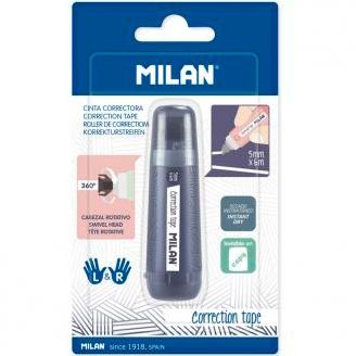 MILAN - CINTA CORRECTORA CILÍNDRICA 5MMX6M SERIE 1918 -BLÍSTER- C/SURTIDOS (Ref.BWM10340SNC)